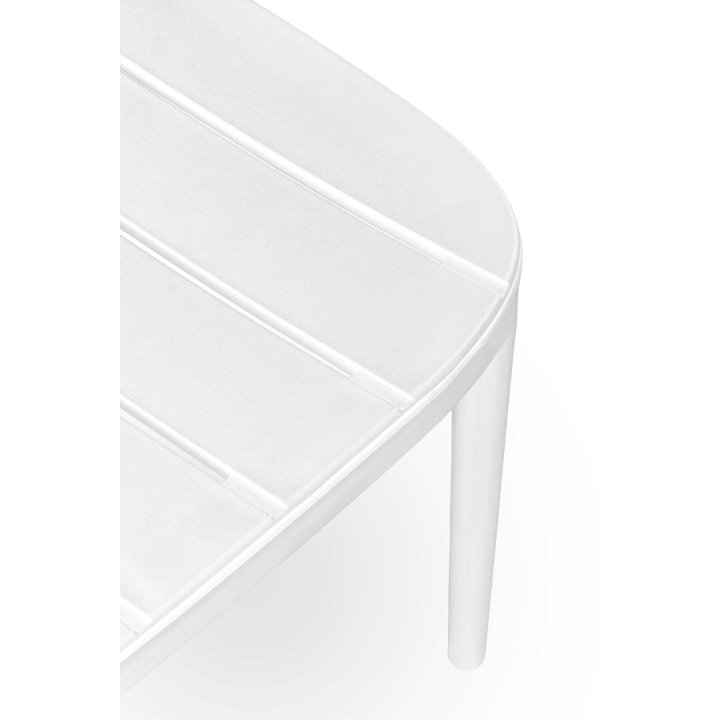 Białe krzesło do kuchni z okrągłym oparciem i minimalistycznym designem