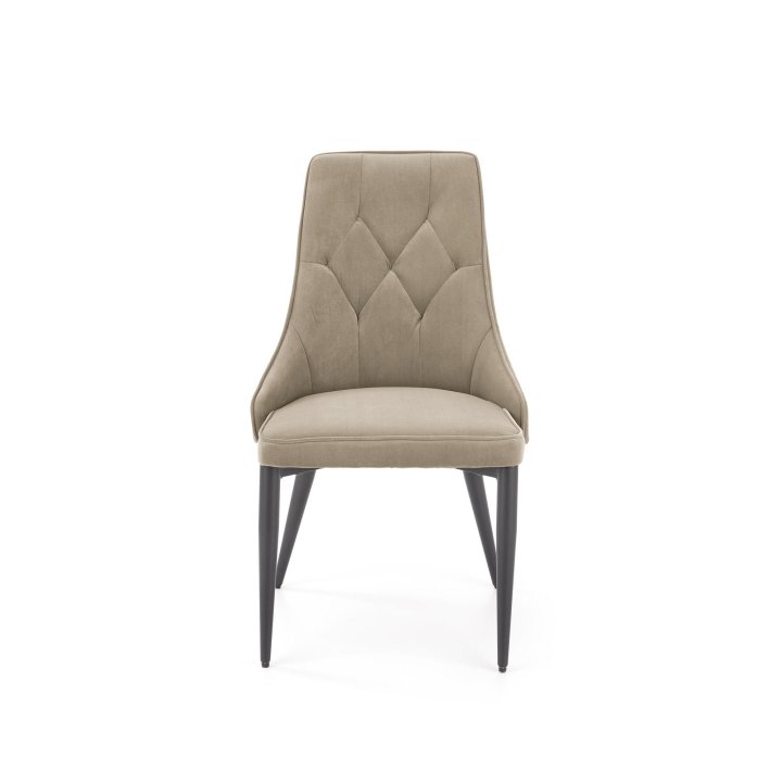 Krzesło do salonu pikowane beżowe