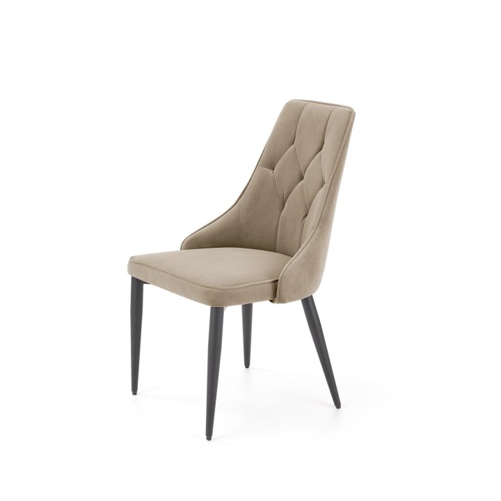 Krzesło do salonu pikowane beżowe