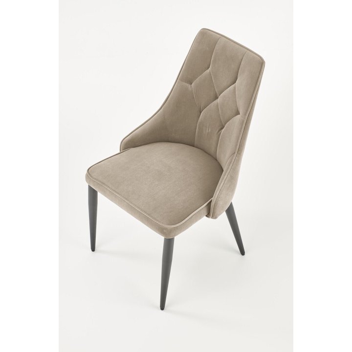 Krzesło do salonu pikowane beżowe