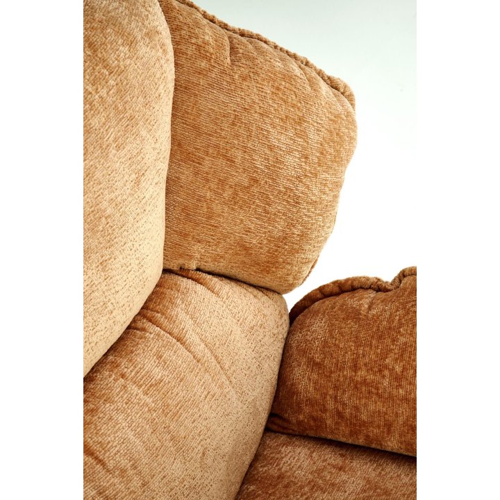 Fotel do salonu, musztardowy na chromowanej eleganckiej podstawie