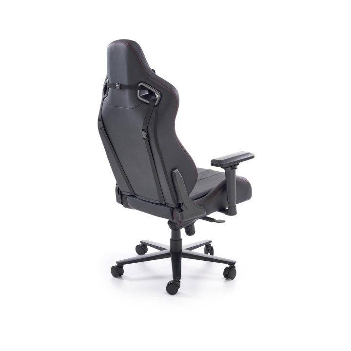 Nowoczesny Fotel dla gracza, z poduszkami na kark i lędźwie, regulowane podłokietniki, kolor czarny, eko skóra