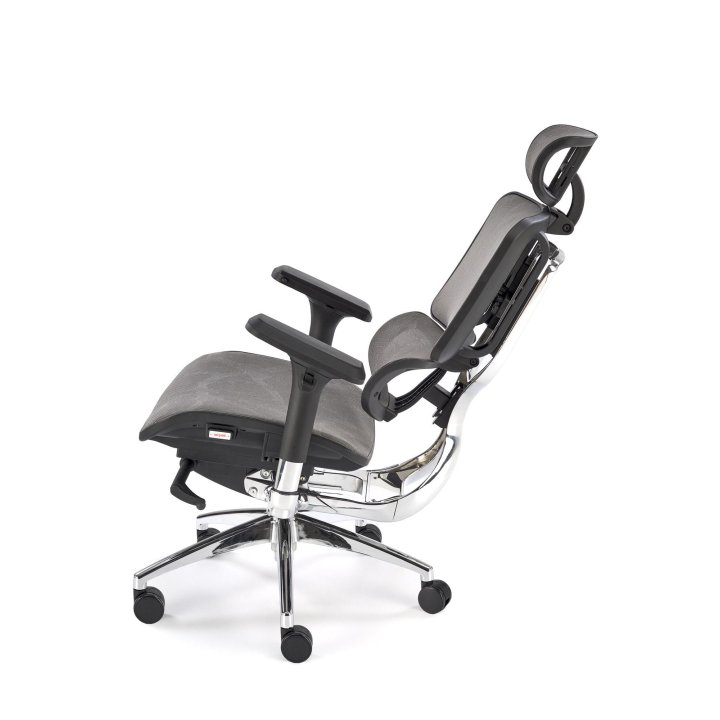 Ergonomiczny Fotel do biurka, nowoczesny, loft, z siatkowym oparciem i zagłówkiem oraz wsparciem lędźwiowym, zagłówek i podłokietniki regulowane