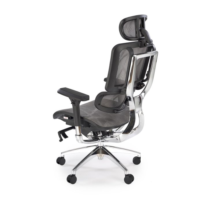 Ergonomiczny Fotel do biurka, nowoczesny, loft, z siatkowym oparciem i zagłówkiem oraz wsparciem lędźwiowym, zagłówek i podłokietniki regulowane