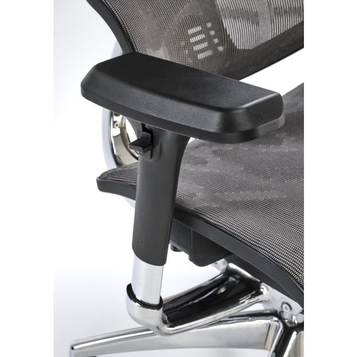 Ergonomiczny Fotel do biurka, nowoczesny, loft, z siatkowym oparciem i zagłówkiem oraz wsparciem lędźwiowym, zagłówek i podłokietniki regulowane