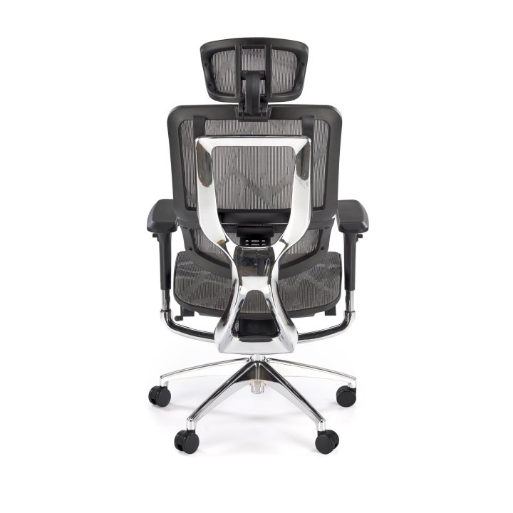 Ergonomiczny Fotel do biurka, nowoczesny, loft, z siatkowym oparciem i zagłówkiem oraz wsparciem lędźwiowym, zagłówek i podłokietniki regulowane