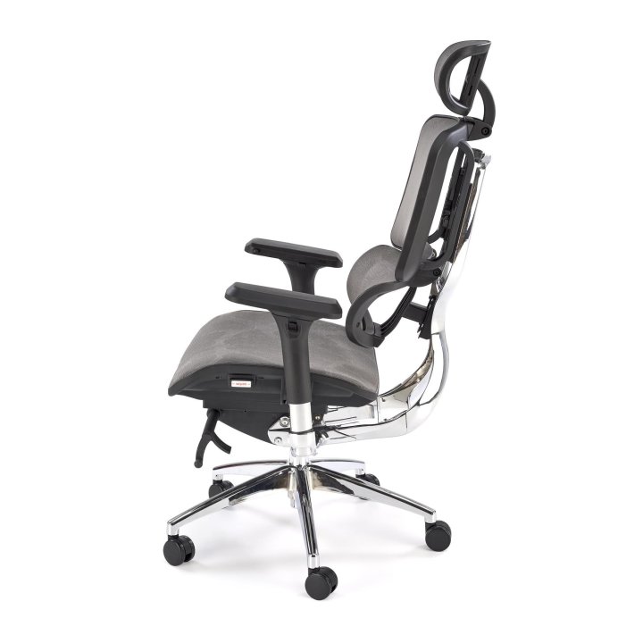 Ergonomiczny Fotel do biurka, nowoczesny, loft, z siatkowym oparciem i zagłówkiem oraz wsparciem lędźwiowym, zagłówek i podłokietniki regulowane