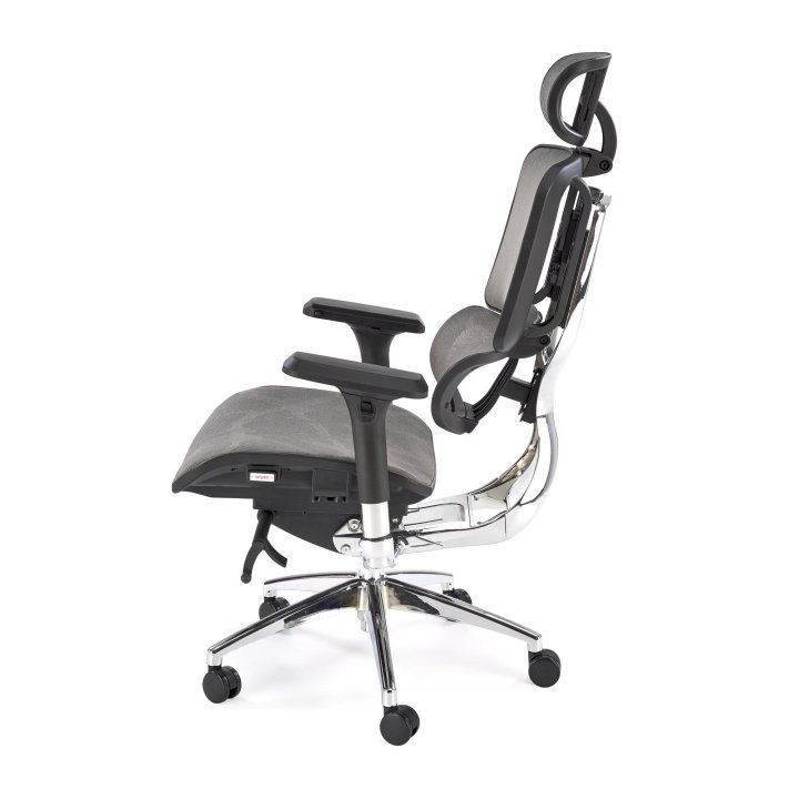 Ergonomiczny Fotel do biurka, nowoczesny, loft, z siatkowym oparciem i zagłówkiem oraz wsparciem lędźwiowym, zagłówek i podłokietniki regulowane