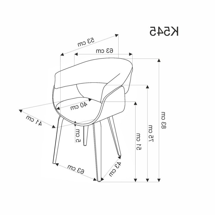Krzesło do salonu z orzechową drewnianą ramą i szarym siedziskiem - nowoczesny design