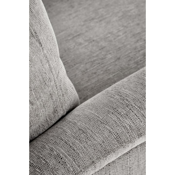 Fotel do salonu, rozkładany, funkcja relax, miękka tkanina kolor popielaty