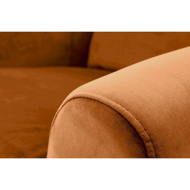 Fotel do salonu klasyczny, rozkładany, funkcja relax, cynamonowy, tkanina velvet