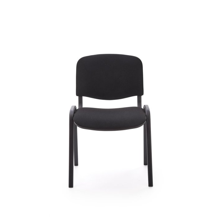 Czarne krzesło do kuchni z metalową ramą - klasyczny design