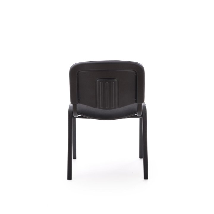Czarne krzesło do kuchni z metalową ramą - klasyczny design