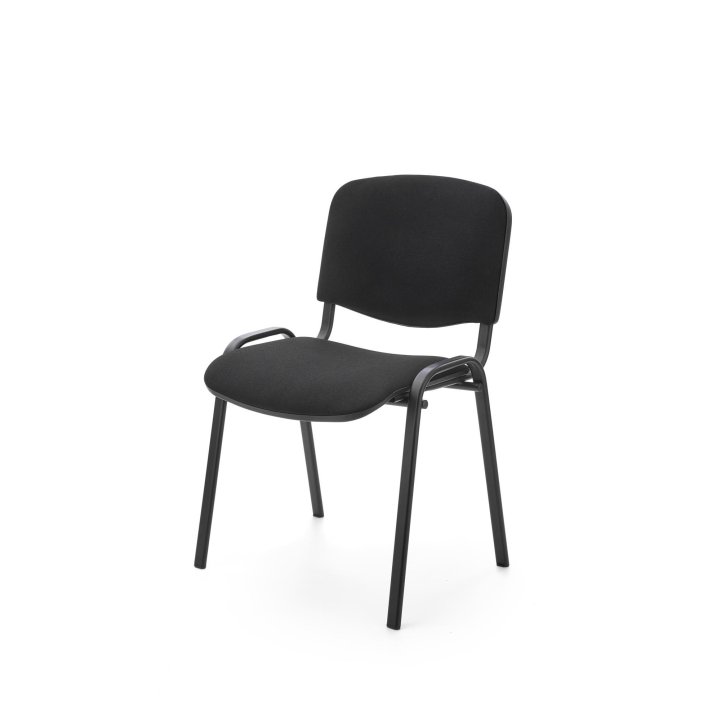Czarne krzesło do kuchni z metalową ramą - klasyczny design