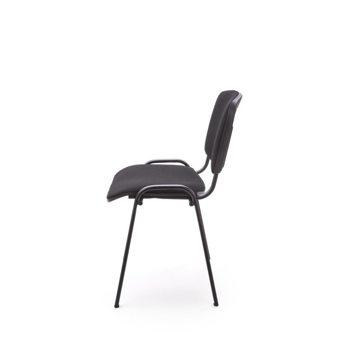 Czarne krzesło do kuchni z metalową ramą - klasyczny design