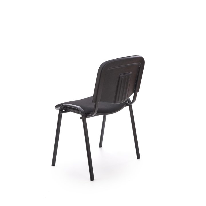 Czarne krzesło do kuchni z metalową ramą - klasyczny design