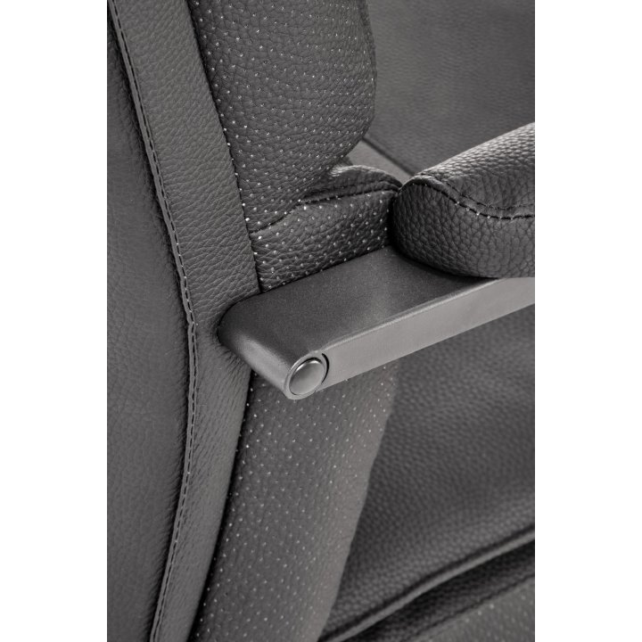 Fotel konferencyjny nowoczesny, czarny z eko skóry