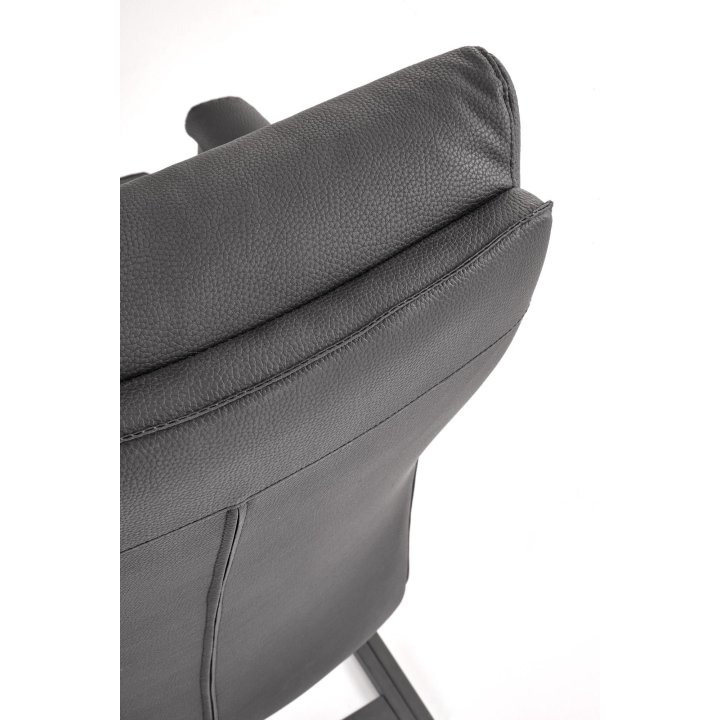 Fotel konferencyjny nowoczesny, czarny z eko skóry