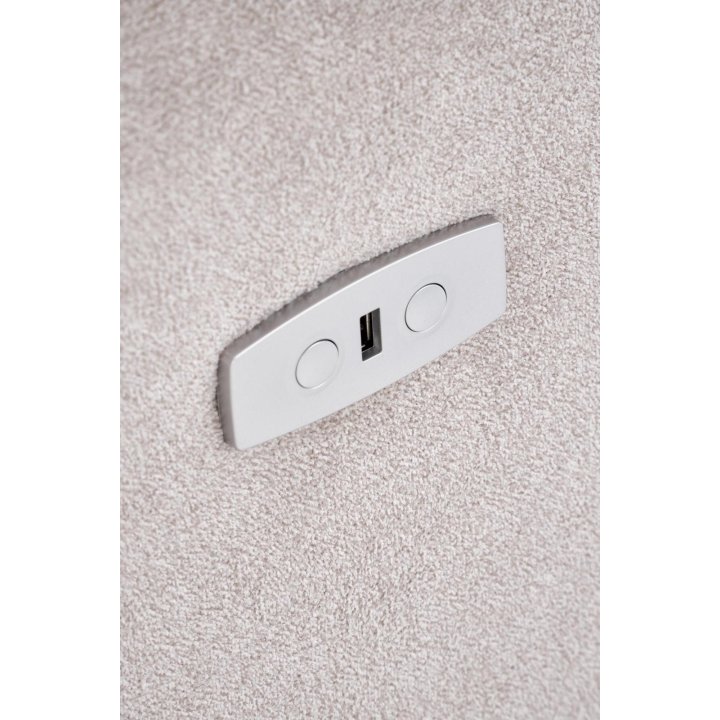 Rozkładany Fotel do salonu z funkcją masażu i funkcją relax, w kolorze beżowym