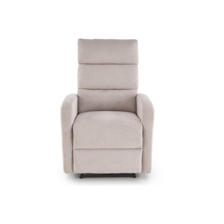 Rozkładany Fotel do salonu z funkcją masażu i funkcją relax, w kolorze beżowym