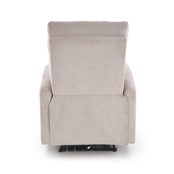 Rozkładany Fotel do salonu z funkcją masażu i funkcją relax, w kolorze beżowym