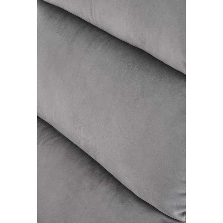 Fotel do salonu, klasyczny, kolor popielaty, rozkładany, tkanina velvet, funkcja relax i pionizacji