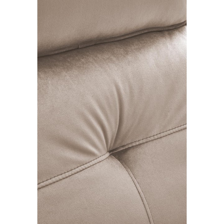 Fotel do salonu z funkcją masażu i pionizacji, kolor beżowy, tkanina velvet