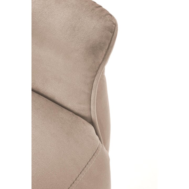 Fotel do salonu z funkcją masażu i pionizacji, kolor beżowy, tkanina velvet