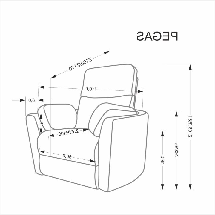 Fotel do salonu rozkładany kolor beżowy, szeroki, oparcie i siedzisko z przeszyciami, funkcja relax