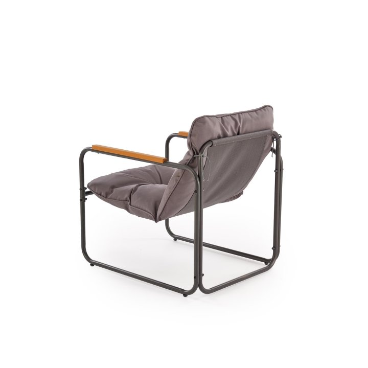 Zestaw ogrodowy, nowoczesny ze stolikiem, z brązowymi poduszkami