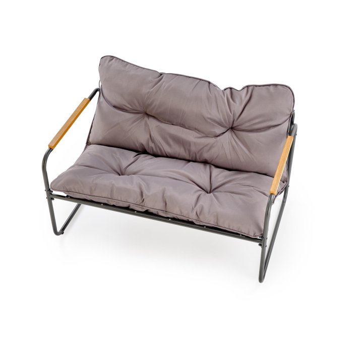 Zestaw ogrodowy, nowoczesny ze stolikiem, z brązowymi poduszkami