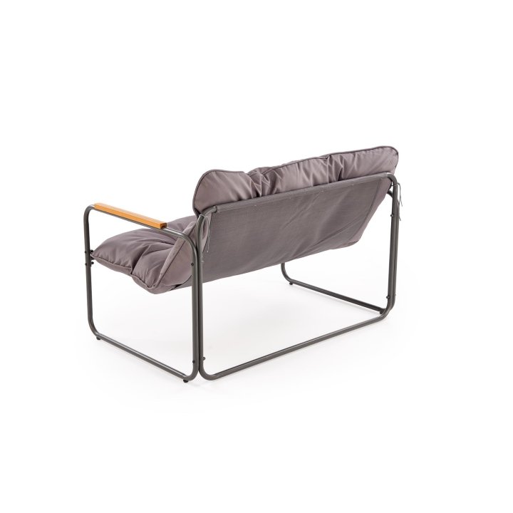 Zestaw ogrodowy, nowoczesny ze stolikiem, z brązowymi poduszkami