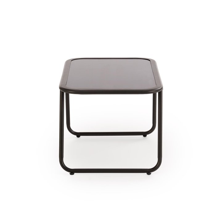 Zestaw ogrodowy, nowoczesny ze stolikiem, z brązowymi poduszkami