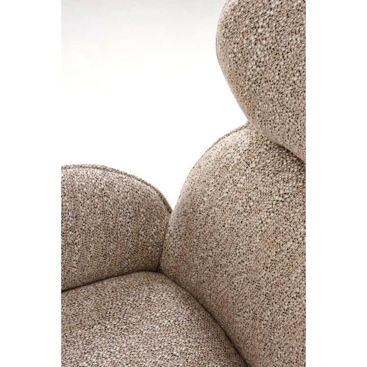 Krzesło do salonu z obrotowym siedziskiem, podłokietnikami i nogami z drewna dębowego