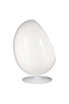 Fotel obrotowy Ovalia Chair D2.DESIGN wełniany biało-czerwony nowoczesny - D2 DESIGN