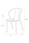Krzesło Bella czarne/białe - D2 DESIGN