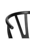 Krzesło Wicker Czarne czarny inspirowany Wishbone - D2 DESIGN