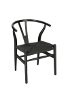 Krzesło Wicker Czarne czarny inspirowany Wishbone - D2 DESIGN