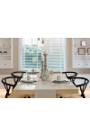 Krzesło Wicker Czarne czarny inspirowany Wishbone - D2 DESIGN