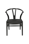 Krzesło Wicker Czarne czarny inspirowany Wishbone - D2 DESIGN