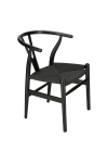 Krzesło Wicker Czarne czarny inspirowany Wishbone - D2 DESIGN