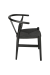 Krzesło Wicker Czarne czarny inspirowany Wishbone - D2 DESIGN