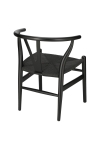 Krzesło Wicker Czarne czarny inspirowany Wishbone - D2 DESIGN