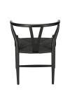 Krzesło Wicker Czarne czarny inspirowany Wishbone - D2 DESIGN