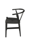 Krzesło Wicker Czarne czarny inspirowany Wishbone - D2 DESIGN