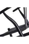 Krzesło Wicker Czarne czarny inspirowany Wishbone - D2 DESIGN