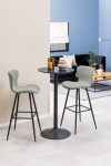 Stół barowy Ibiza Actona MDF metal czarny okrągły 60 cm matowy