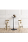 Stół barowy Ibiza Actona MDF metal czarny okrągły 60 cm matowy