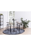 Stół barowy Ibiza Actona MDF metal czarny okrągły 60 cm matowy