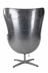 Fotel Jajo aluminium brąz PU - D2 DESIGN